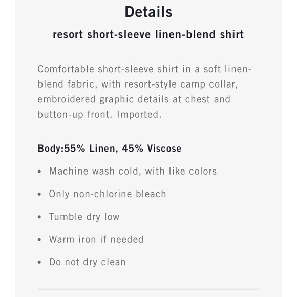 Abercrombie Kids Resort Wear Linen Top with Embroidered Tiger Detail - Picture 4 of 9